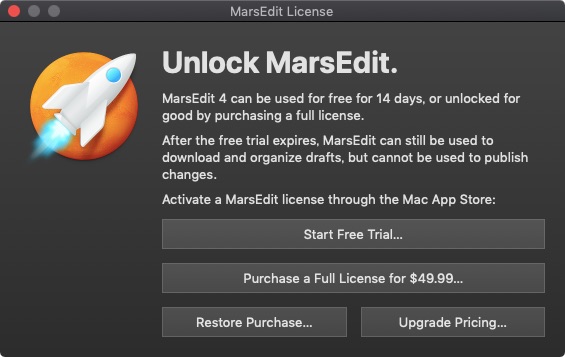 MarsEdit License