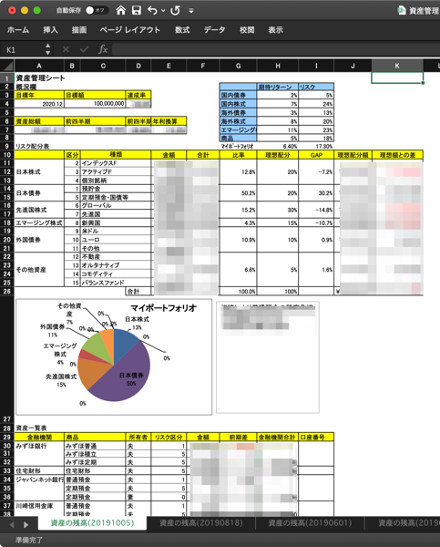 資産管理シート