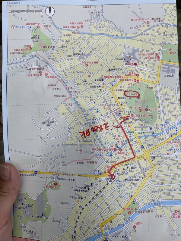宇和島城への地図